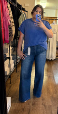 Crinkle Rib Knit Tee