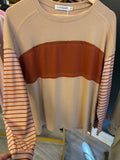 Color block Striped Long sleeve