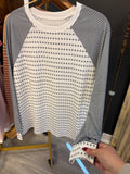 Raglan Patchwork Long Sleeve Tee