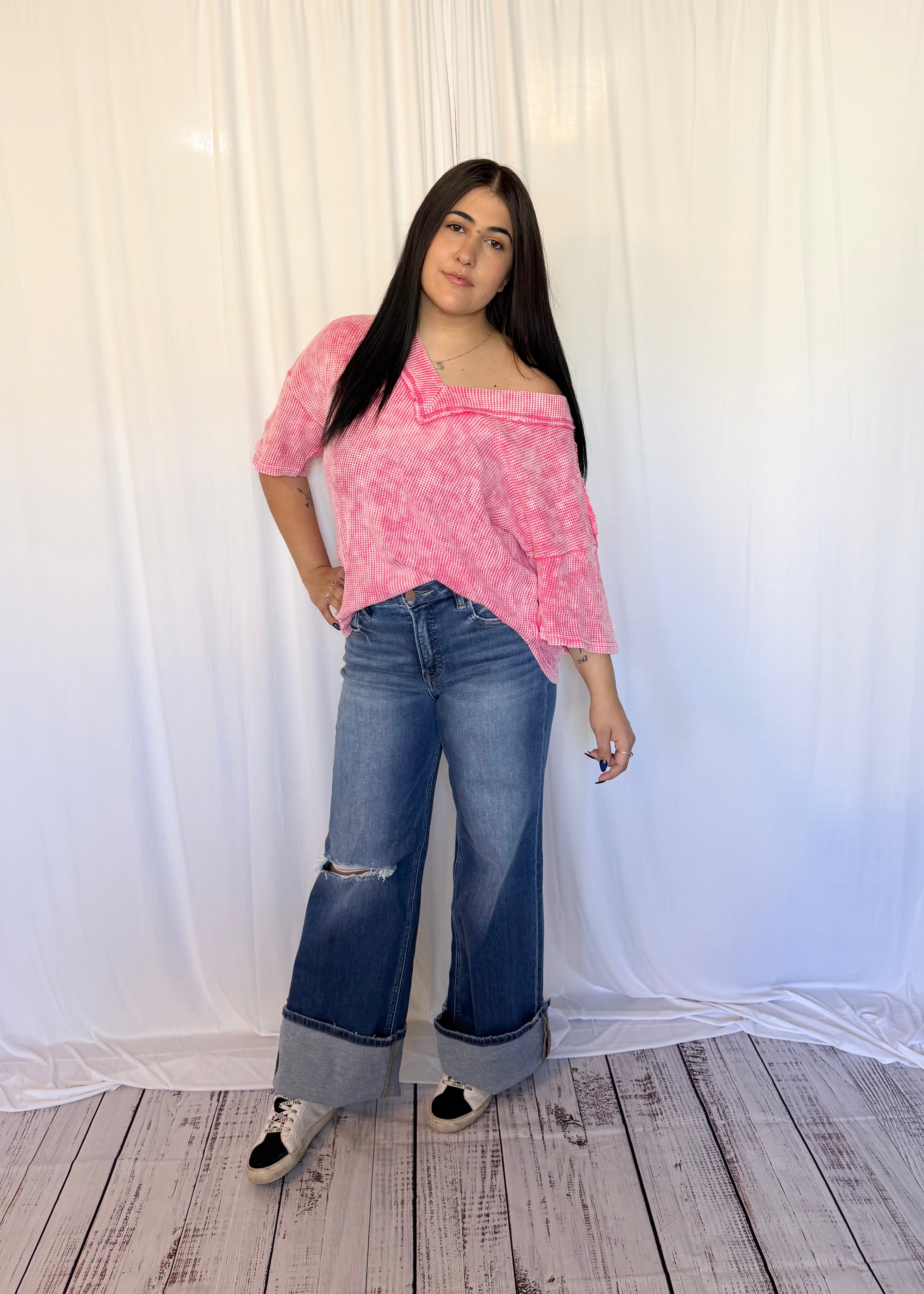 Pink Mineral Washed Top