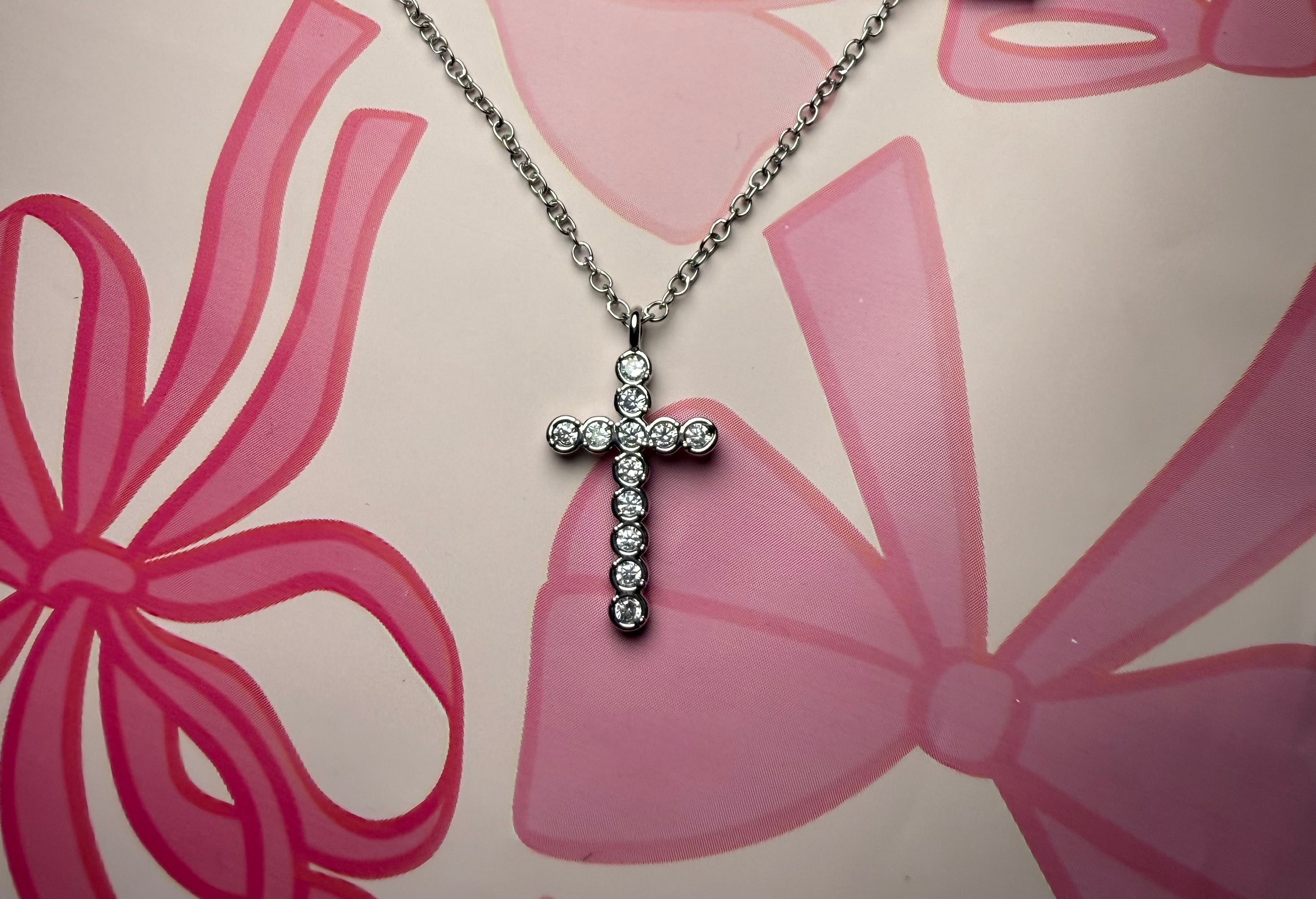 Studded Cross Necklace