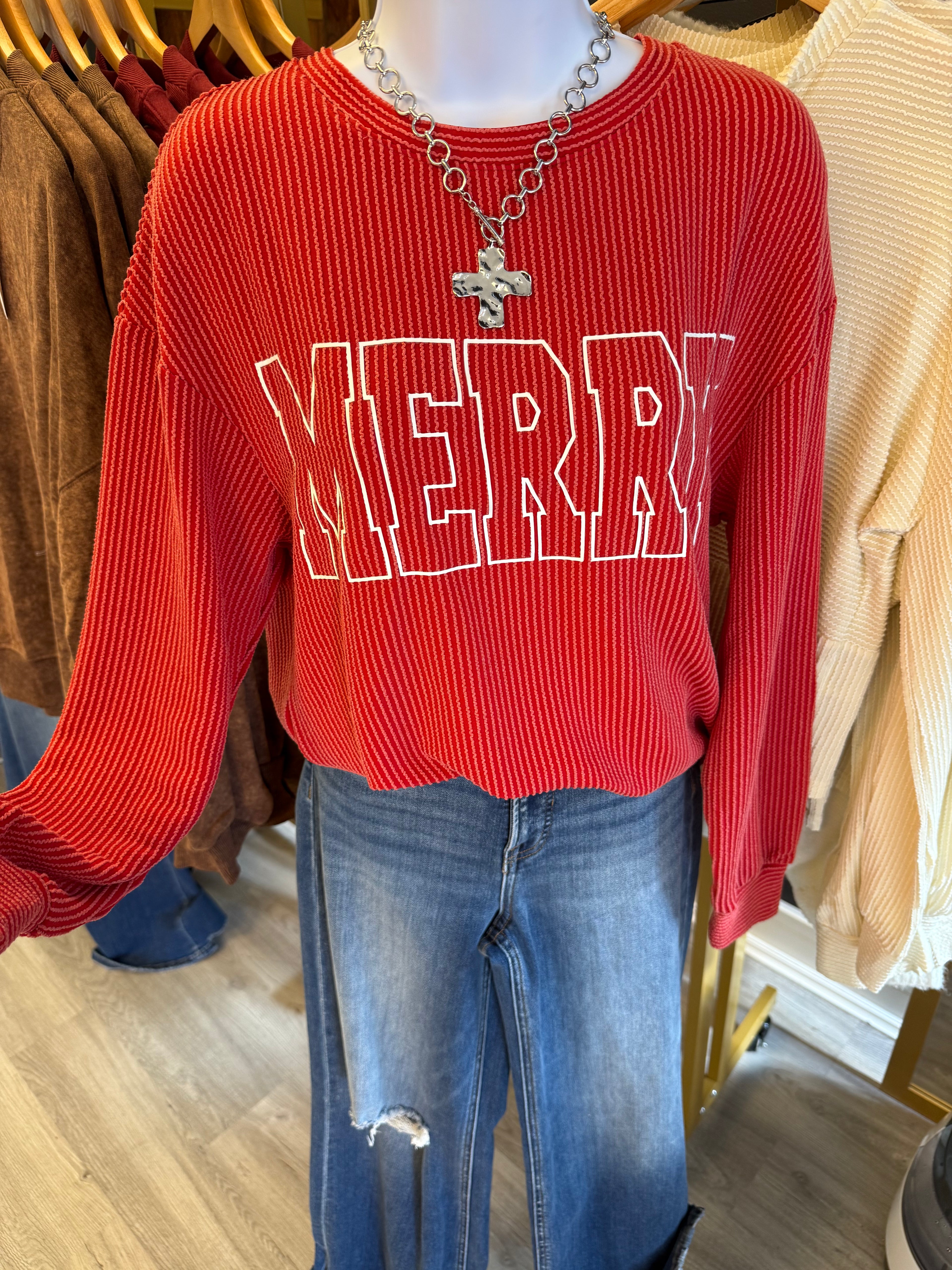 "Merry" Ribbed Sweater