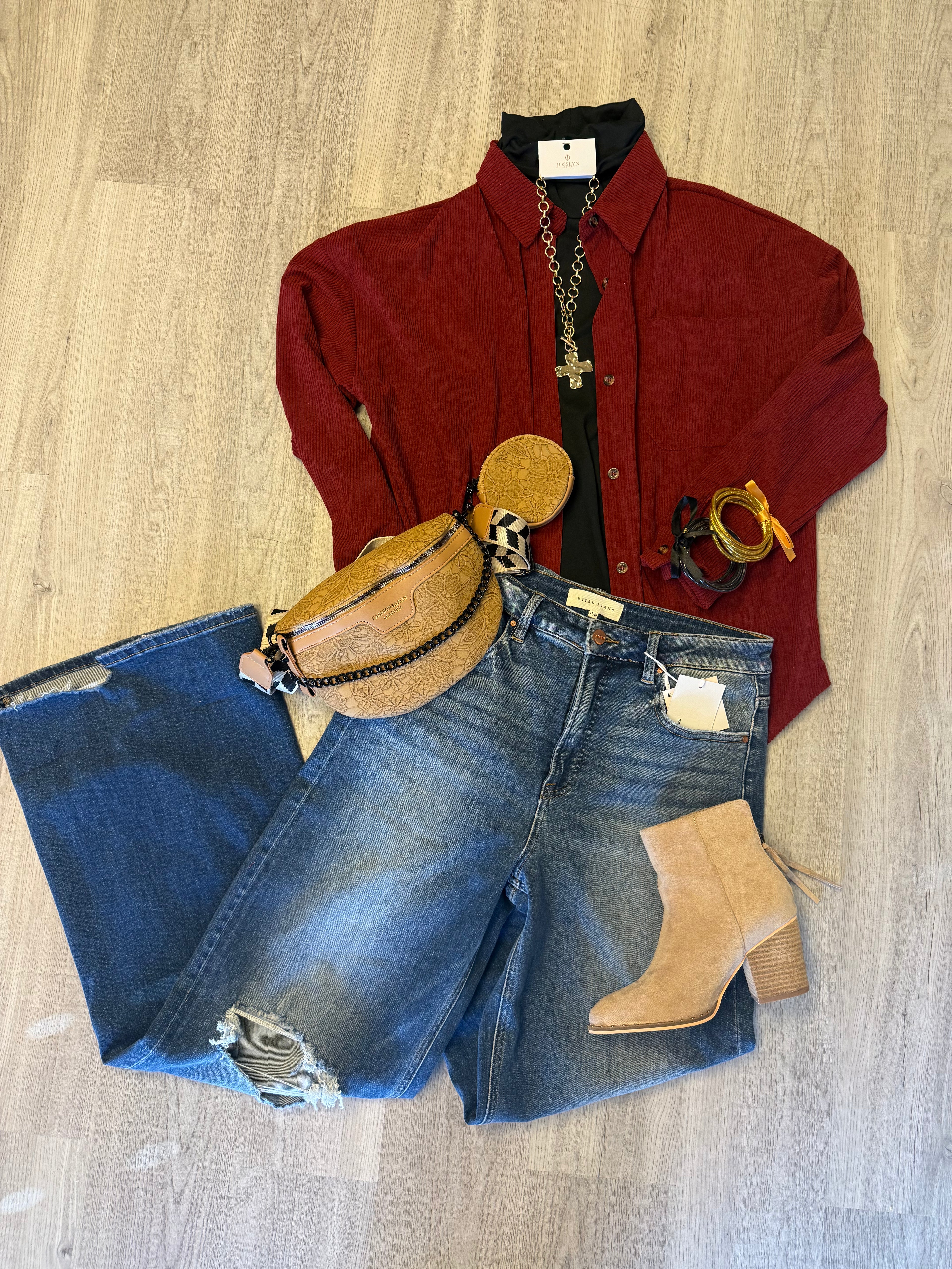 Red Corduroy Shacket