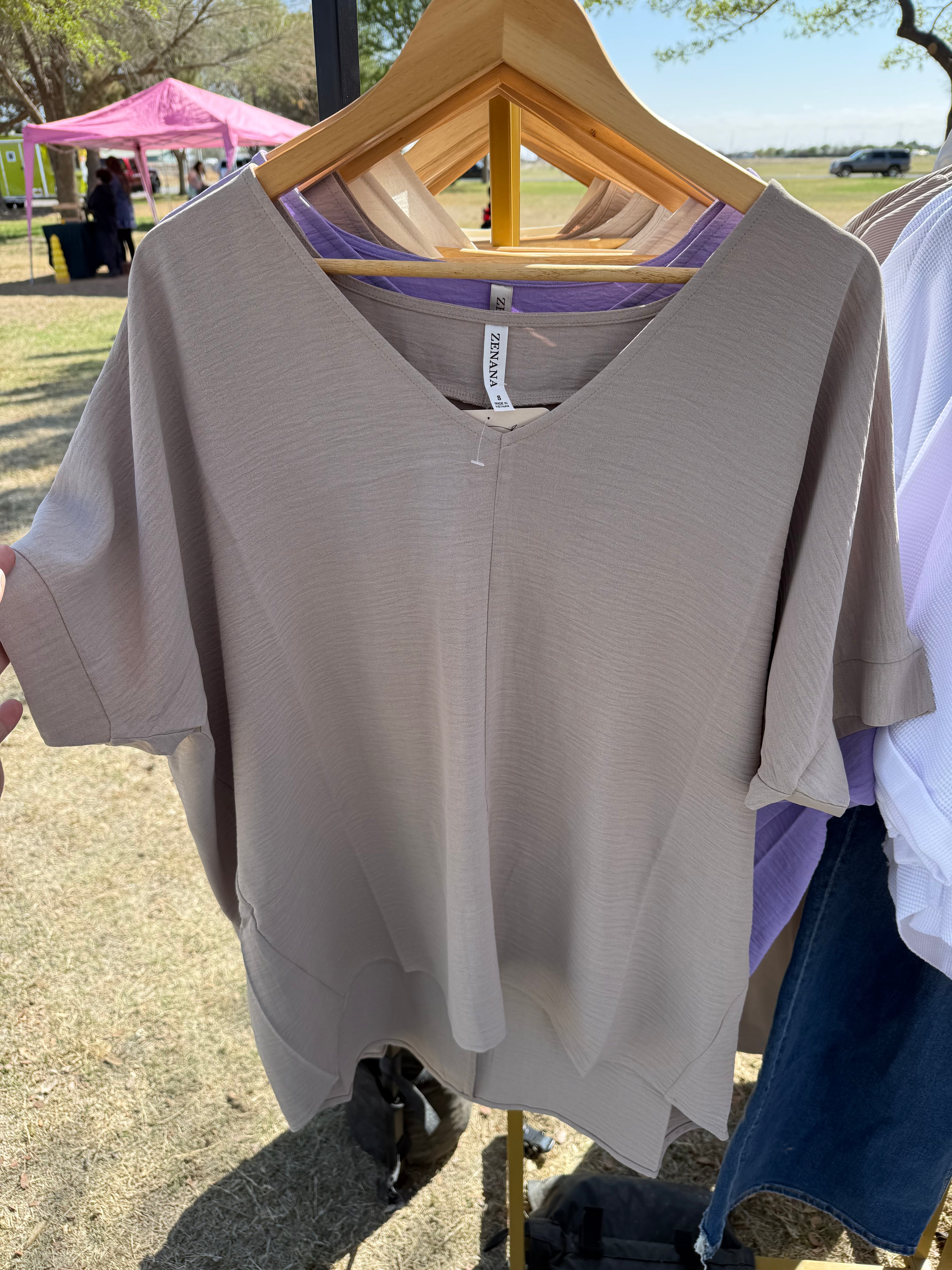 Plus V-Neck Airflow Top