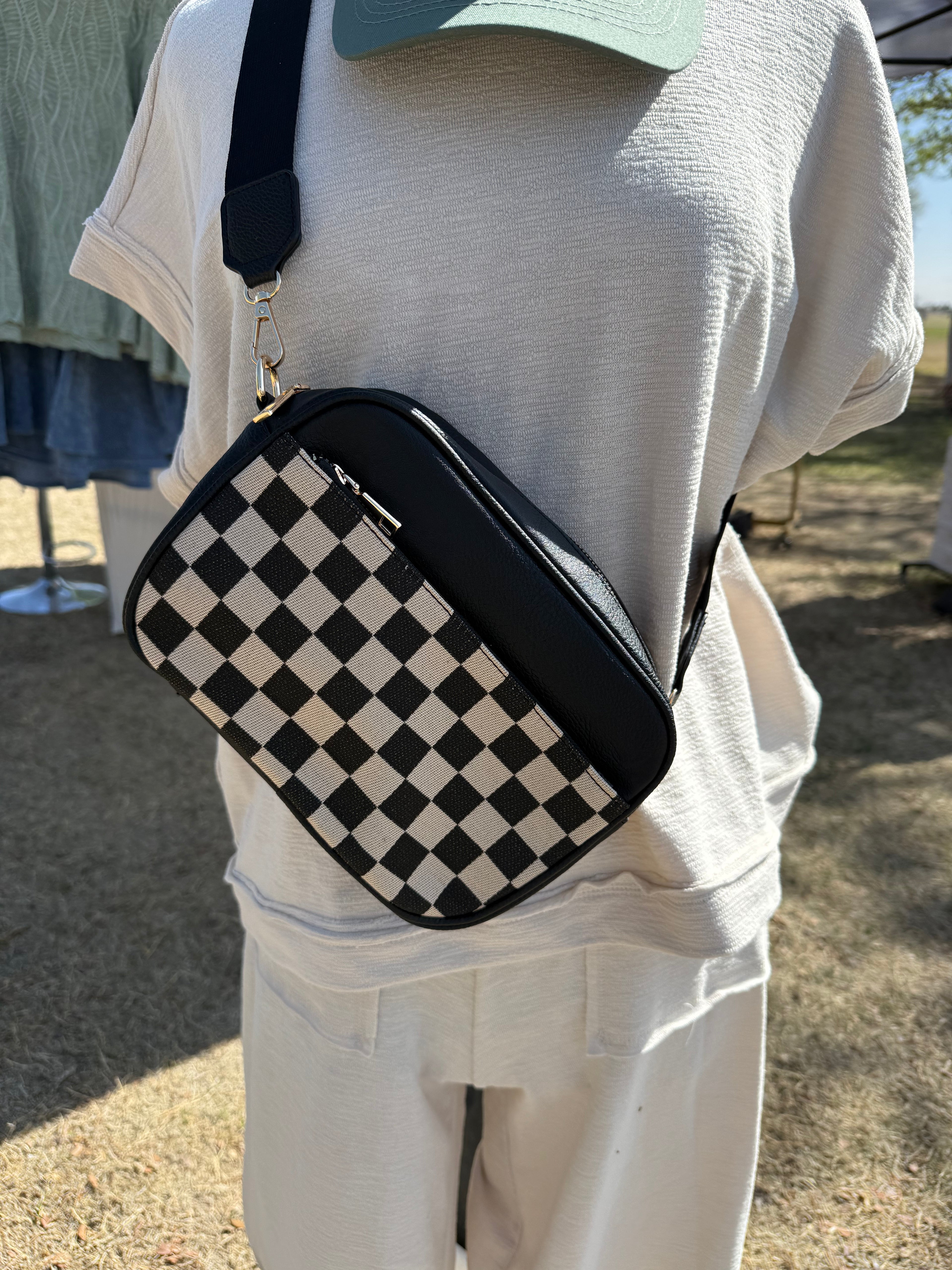 Checkered Crossbody Bag